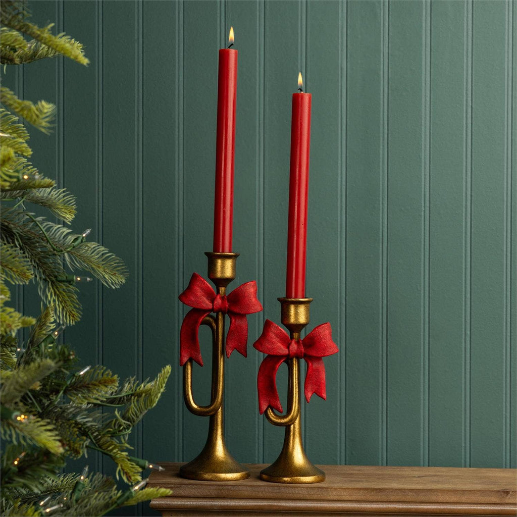 Holiday Bugle Candle Holder (Set/2)