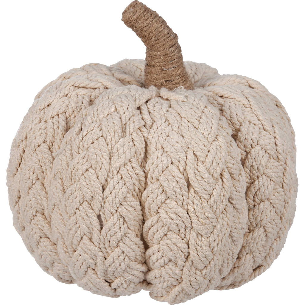 Cream Braided Pumpkin