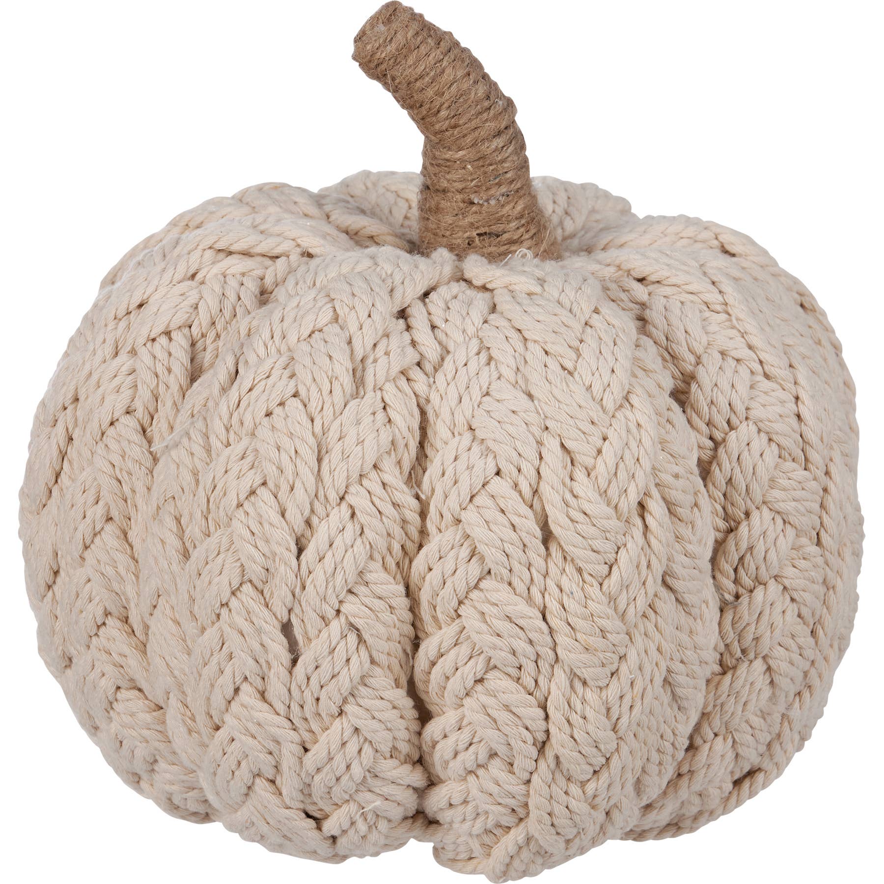Cream Braided Pumpkin