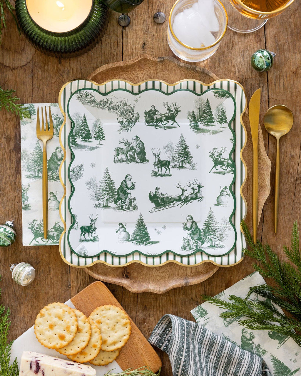 Winter Toile Plate - 9"