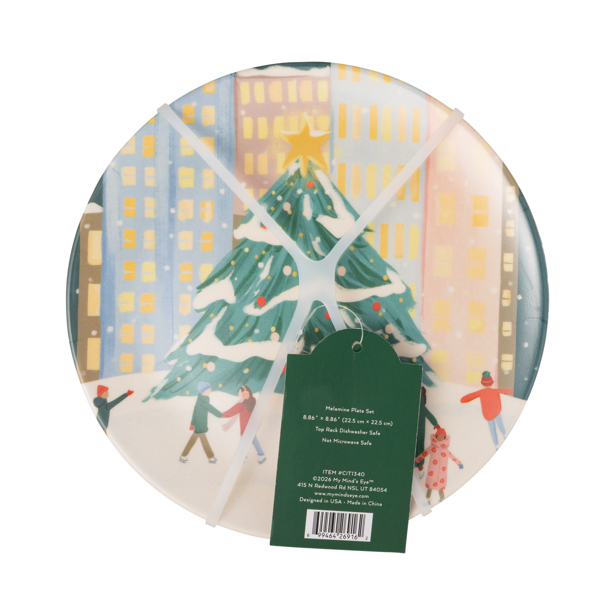 City Sidewalks Bamboo Plate Set