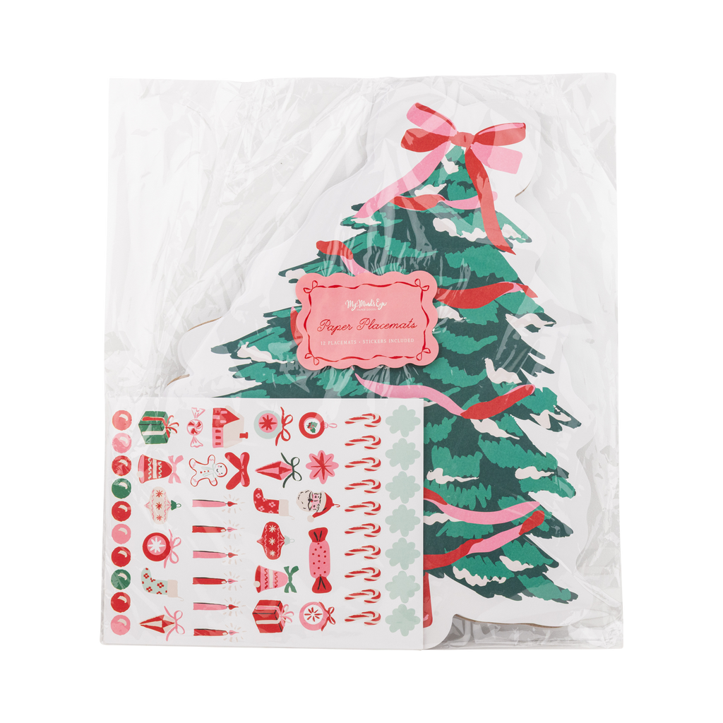 Christmas Tree Placemat with Stickers