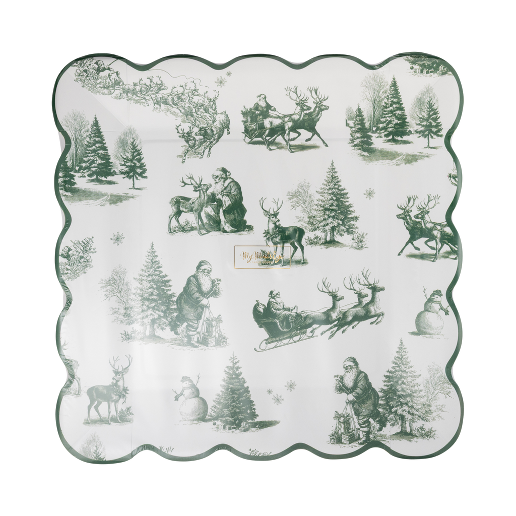 Winter Toile Plate - 9"
