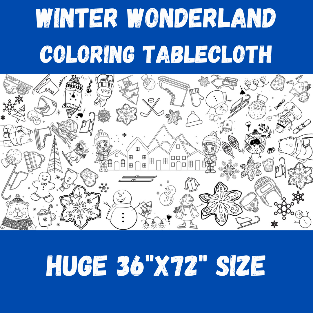 Winter Wonderland Coloring Tablecloth