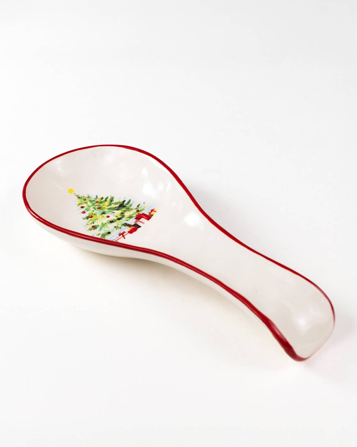Gloria Tree Spoon Rest White/Multi 4x9.5in