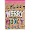 Garden Flag Merry Bright String Lights