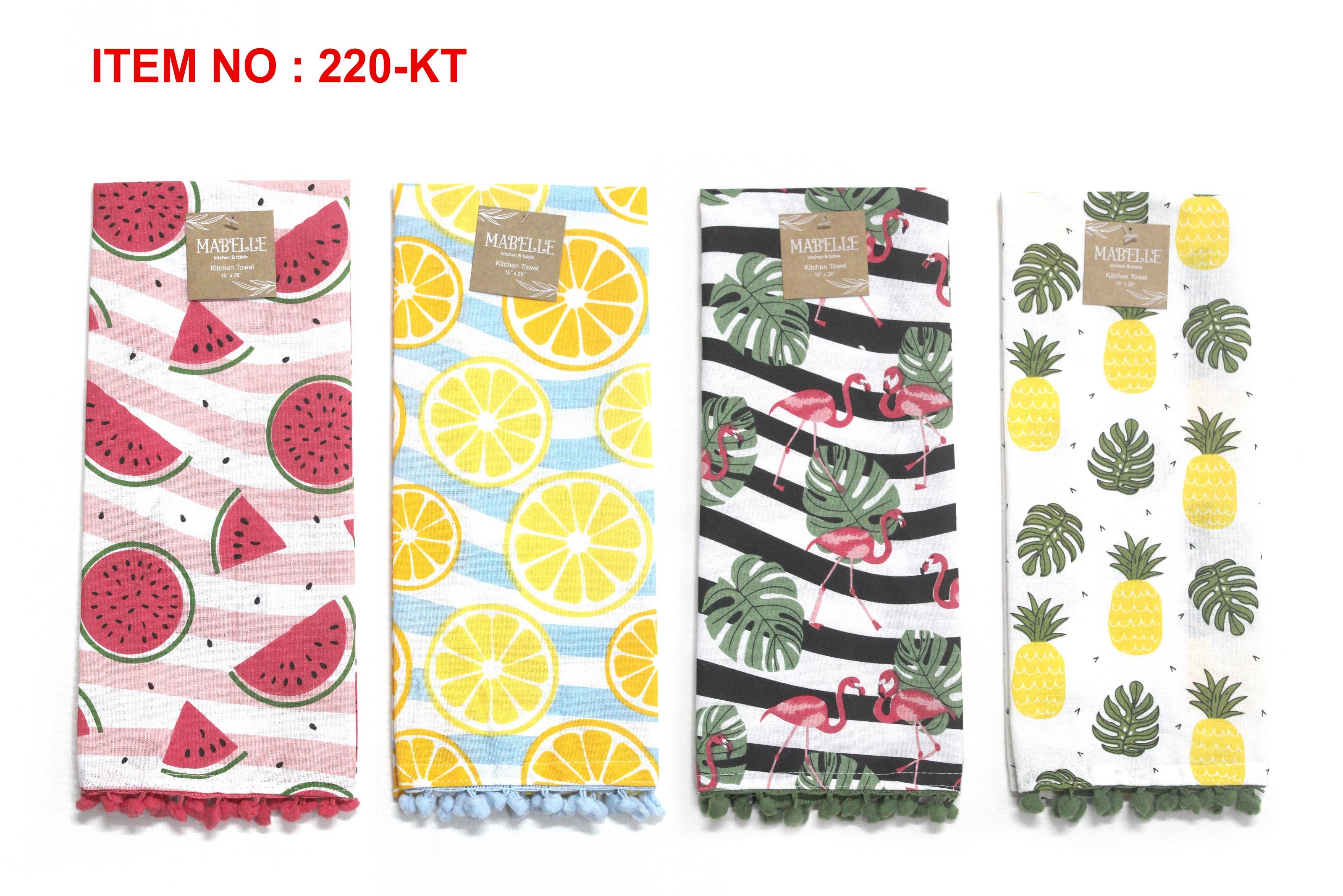 Pom-Pom Fringe Kitchen Towels