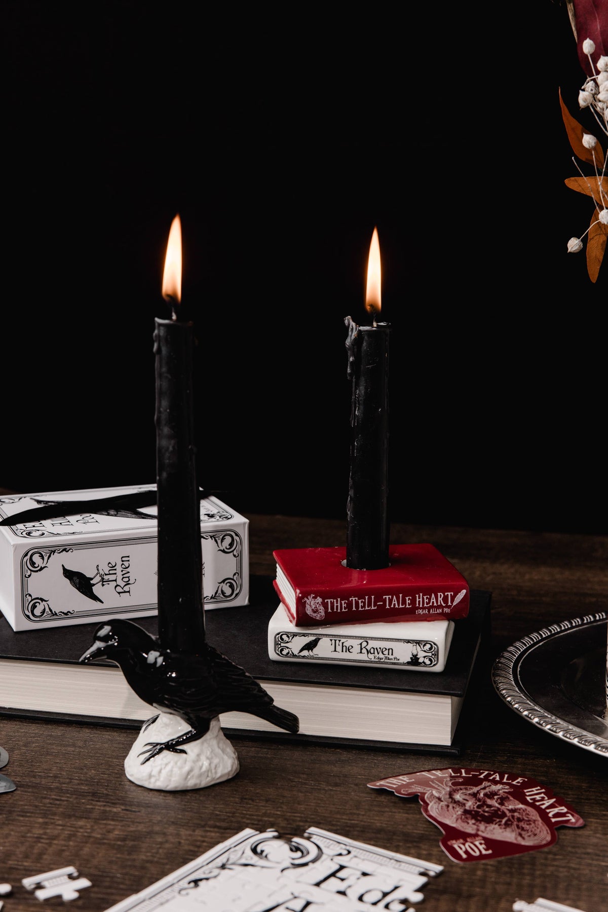 Tapered Candle Holder Set, The Raven
