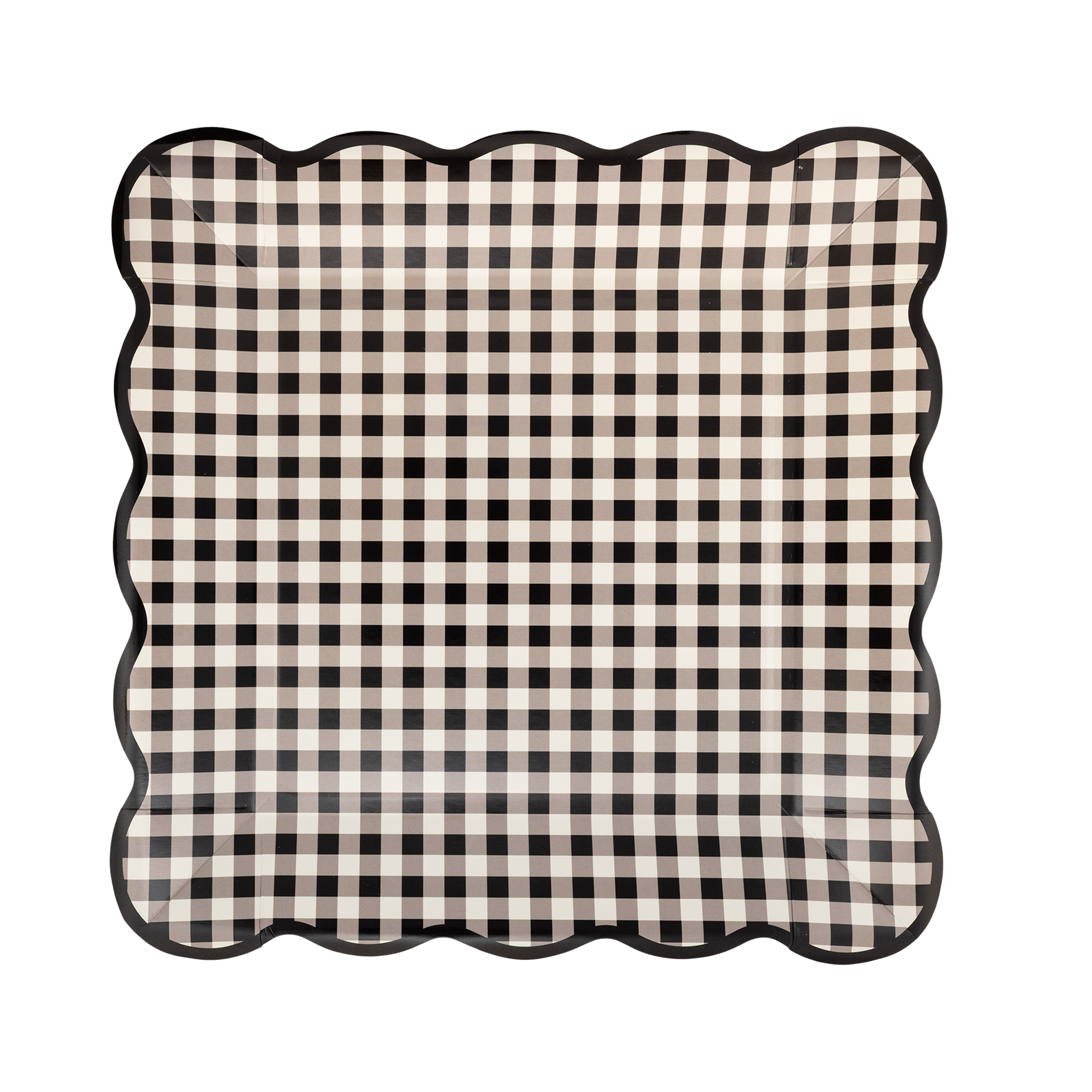 Black Gingham 10" Plate