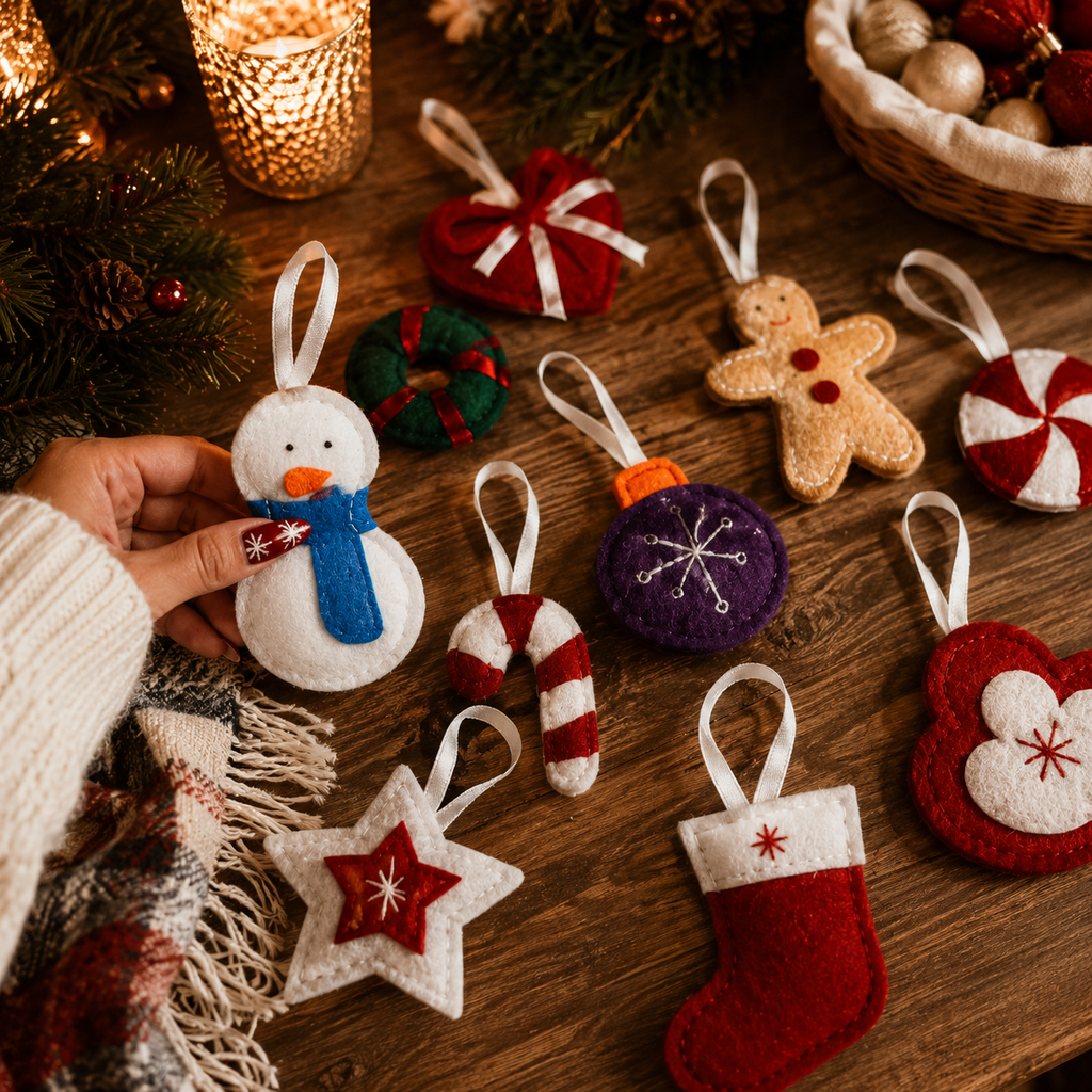 Christmas Home Decor Advent Calendar Felt |  Handmade