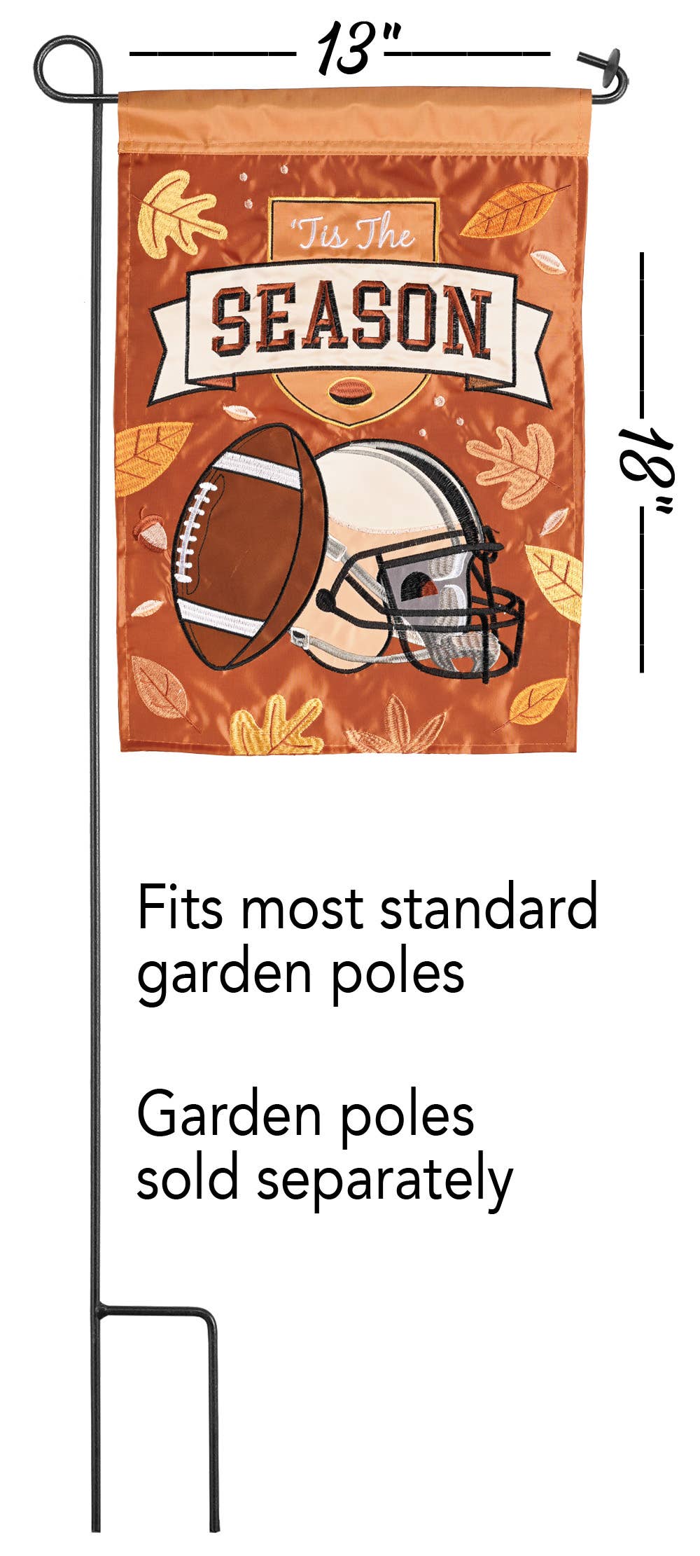Football Tis The Season Garden Flag