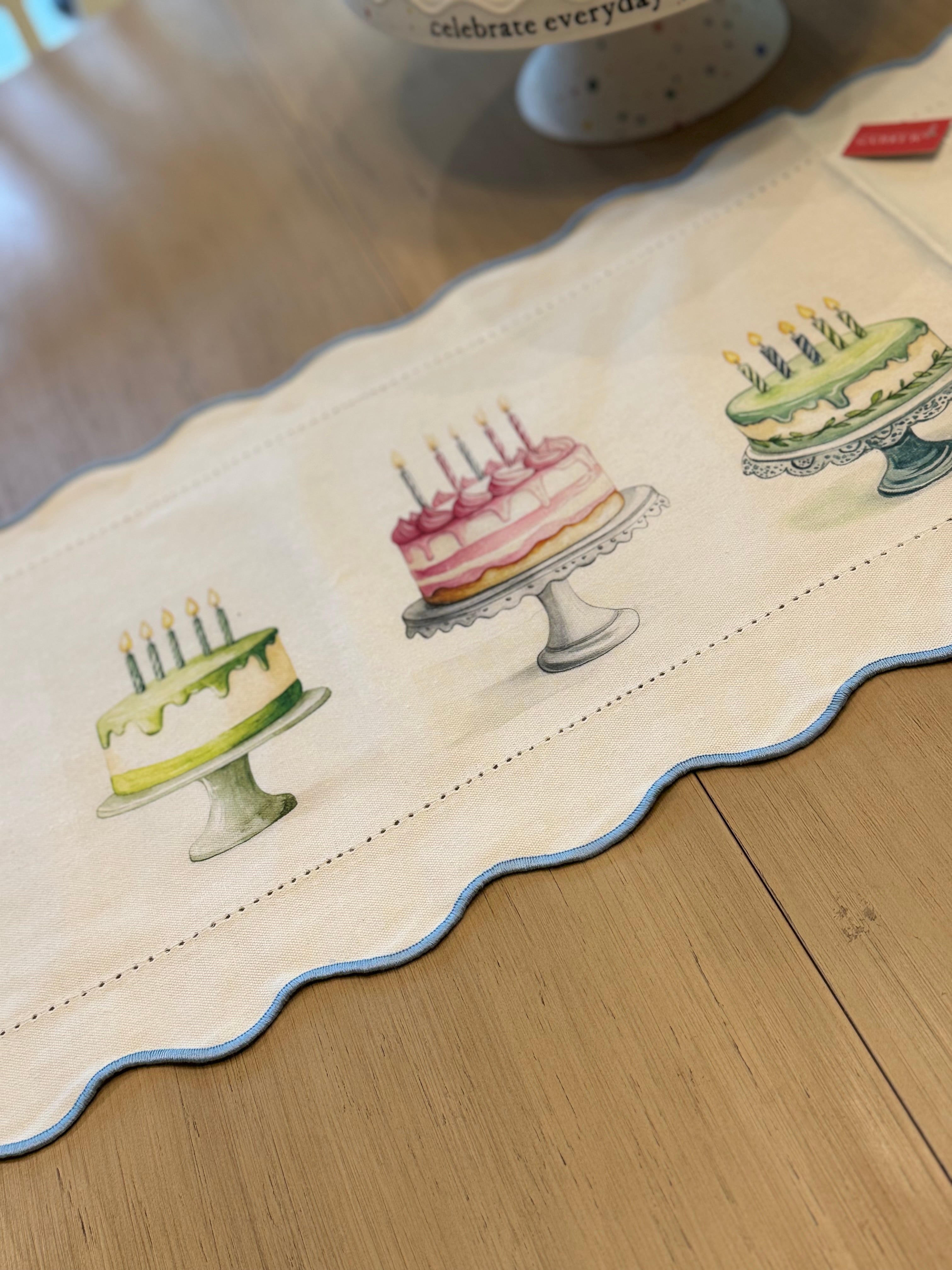 Cakes Celebration Table Runner