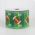 2.5" Big Footballs on Football Field RIbbon (10 yds)