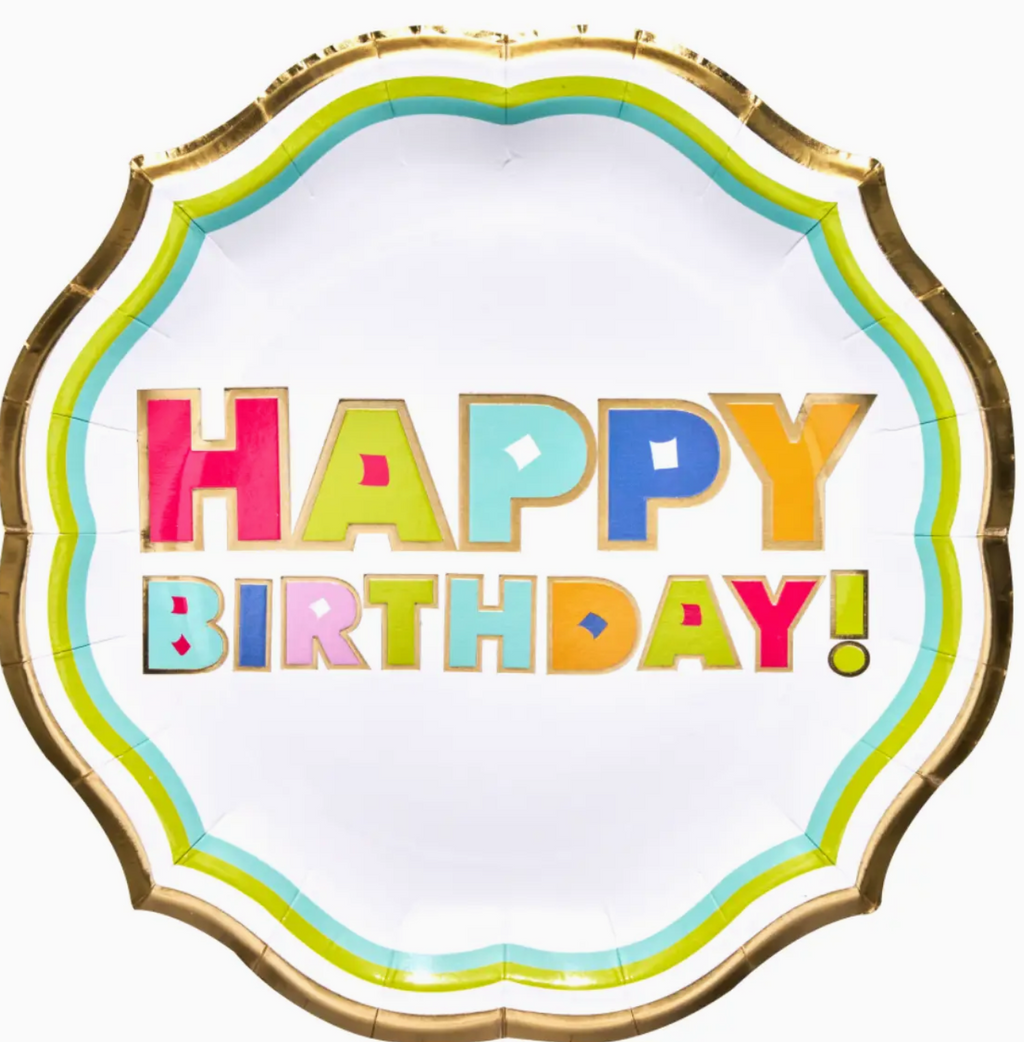 Bright Birthday Dinner Plate/8pk