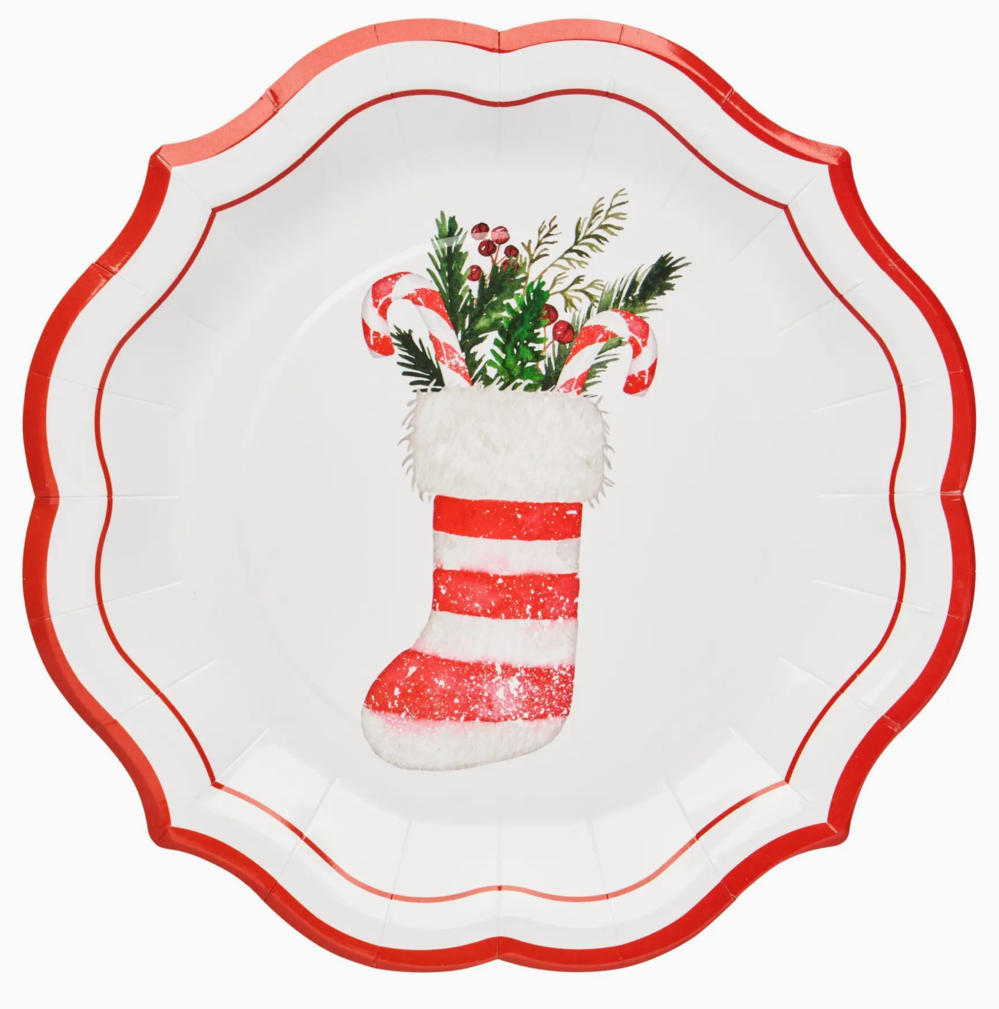 Merry and Bright Paper Salad Plate/8pk