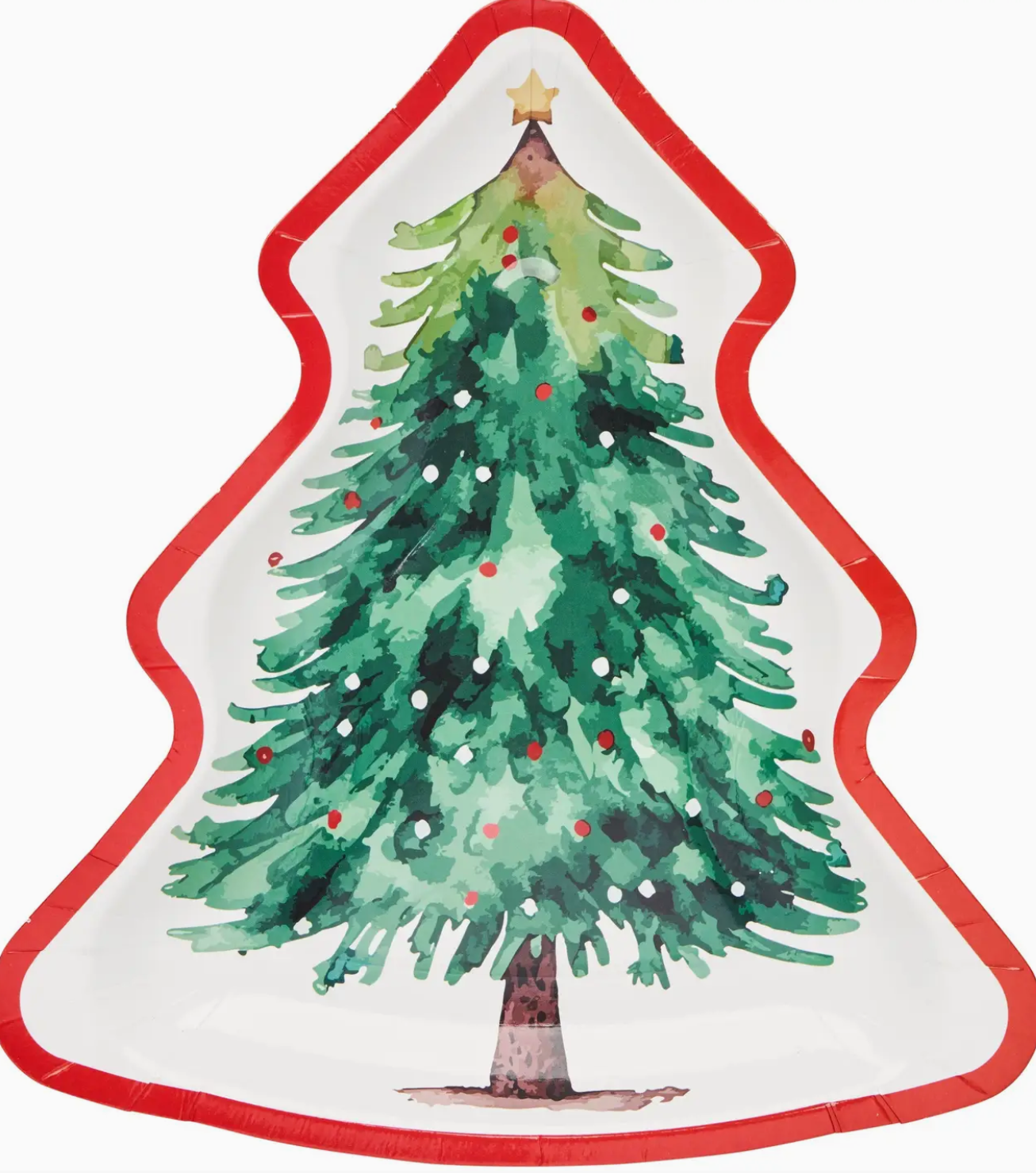 Tree Salad Plate Merry and Bright/8pk