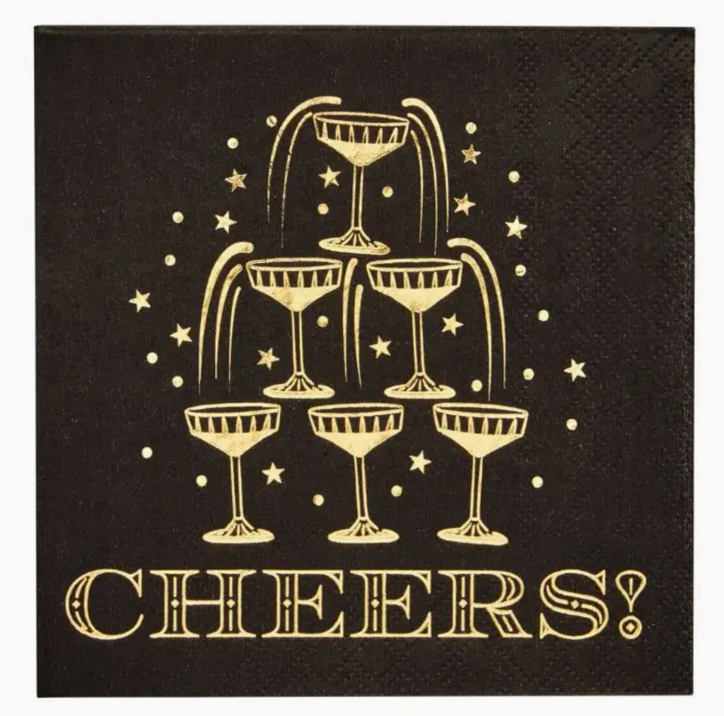 Midnight Sparkle Cheers! Cocktail Napkins/26pk