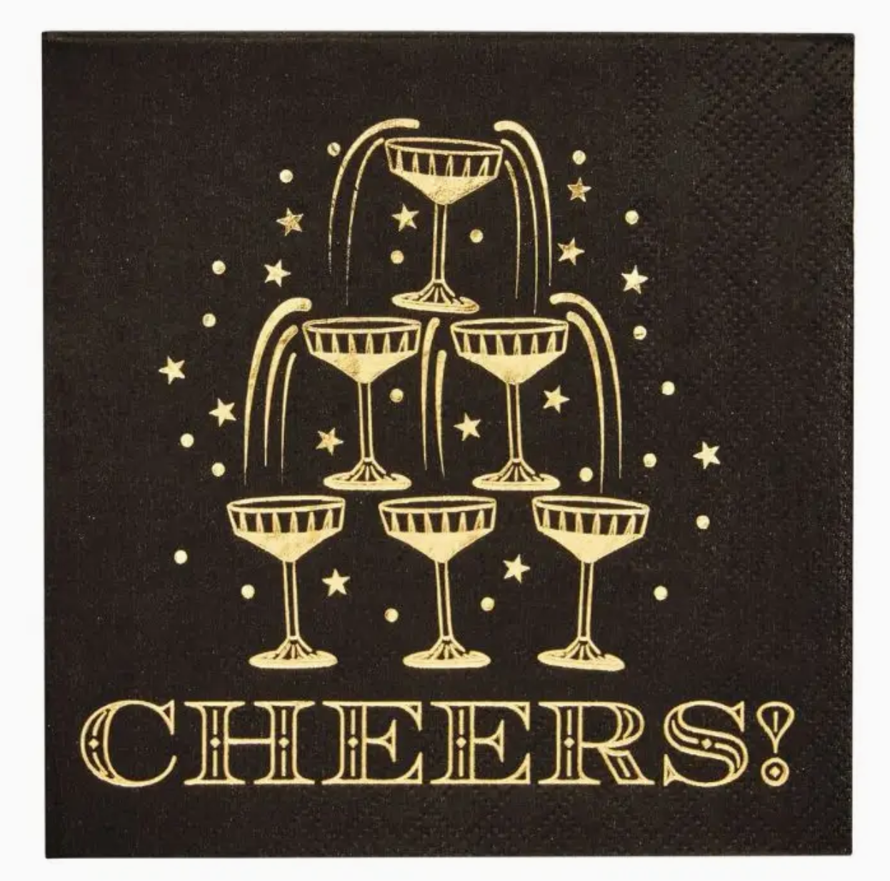 Midnight Sparkle Cheers! Cocktail Napkins/26pk