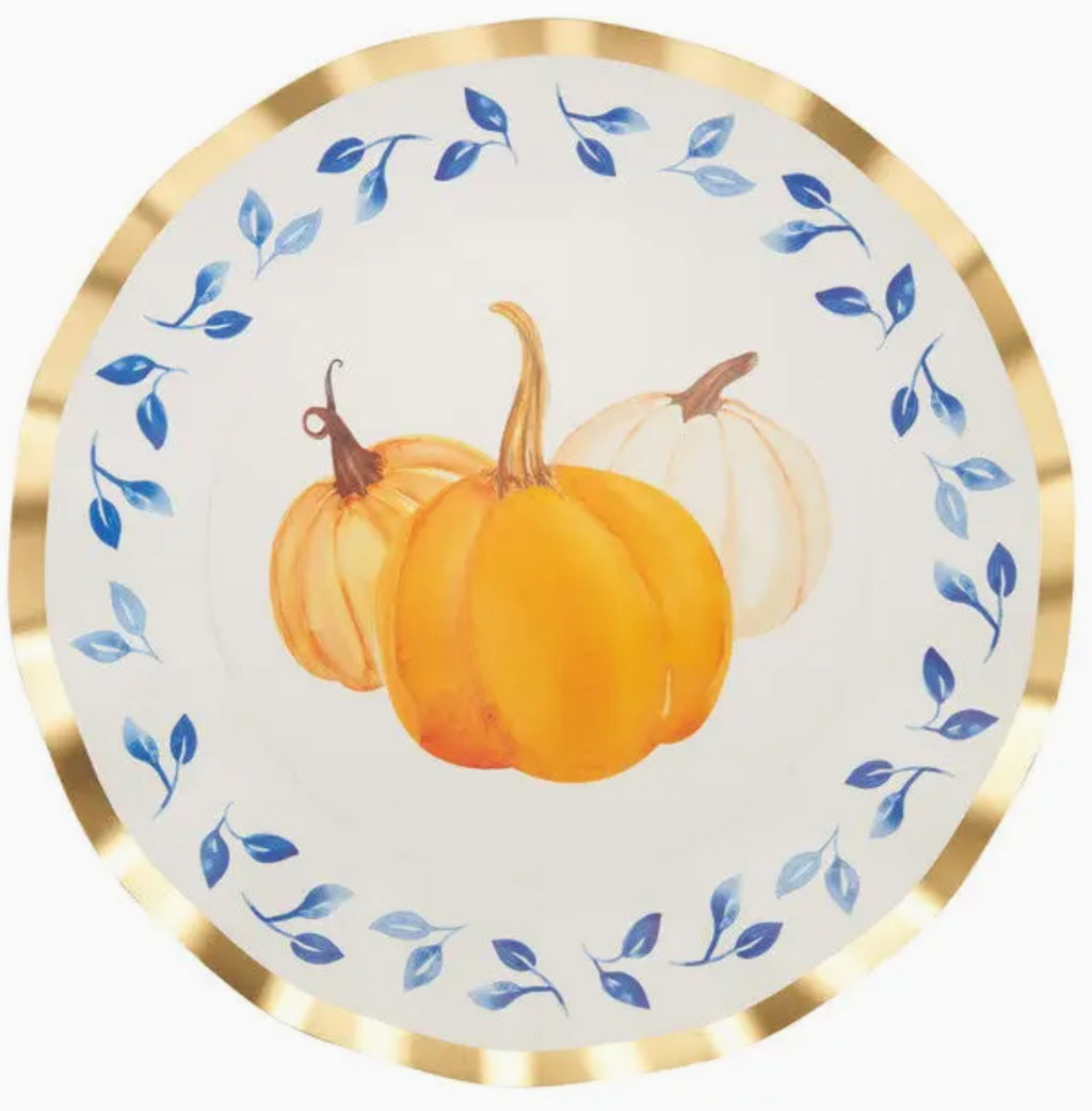 Wavy Dinner Plate Harvest Blues/8 Pkg