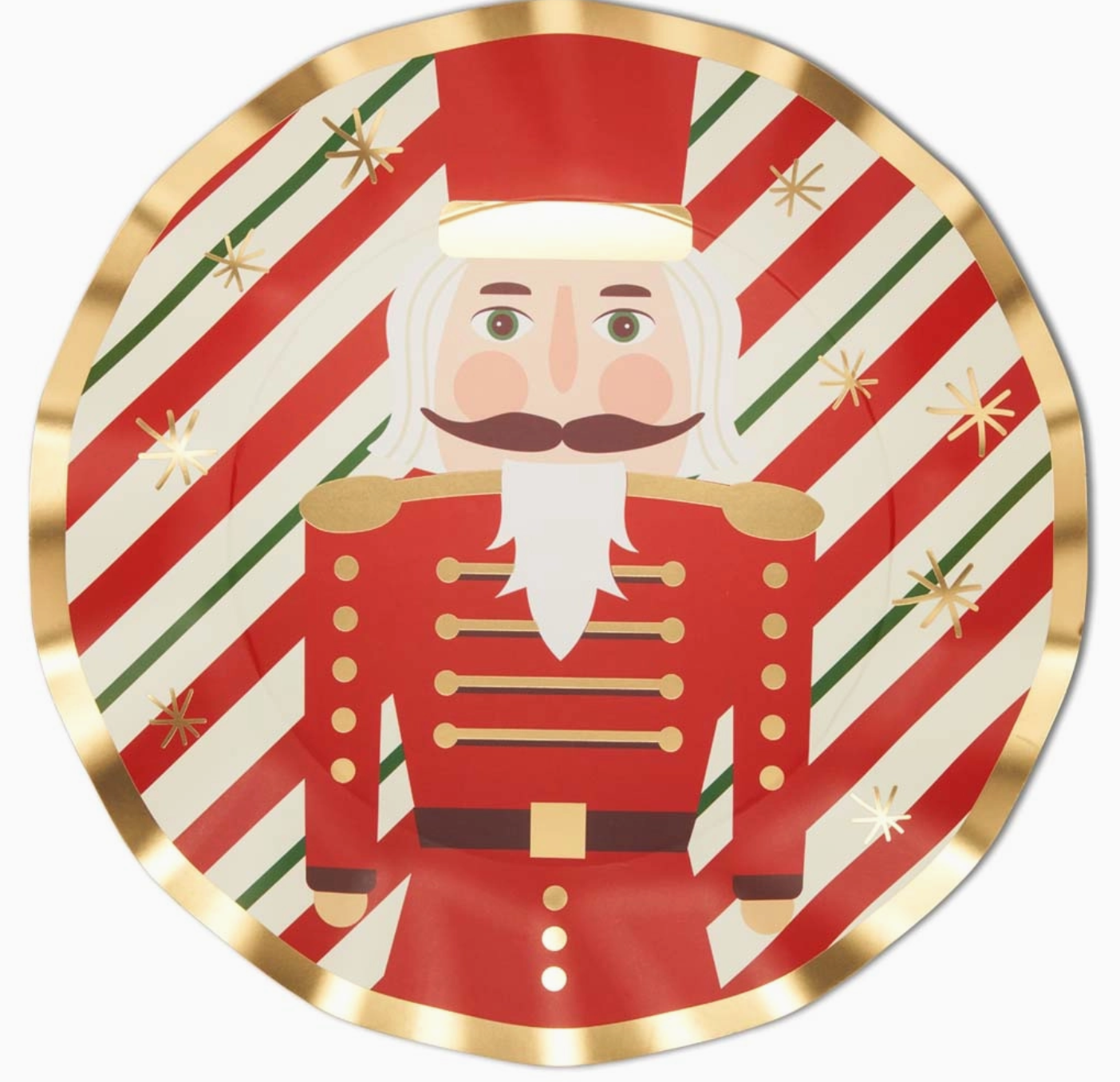 Wavy Dinner Plate Nutcracker Christmas/8 Pkg