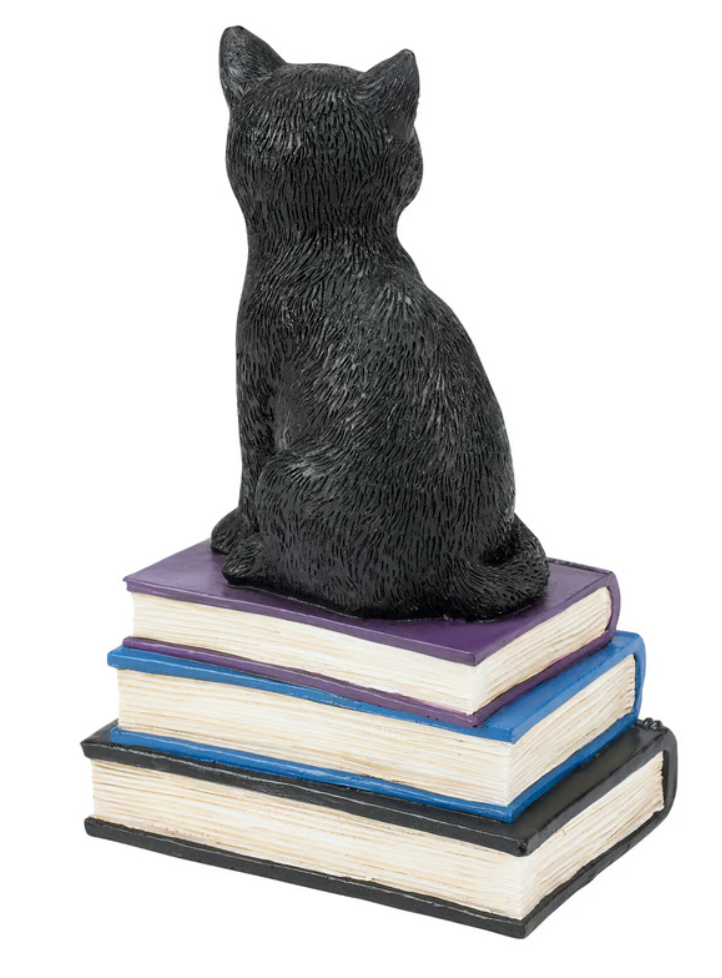 Black Cat Spell Books Figurine