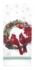 Wreath Cardinal Kitchen Towel