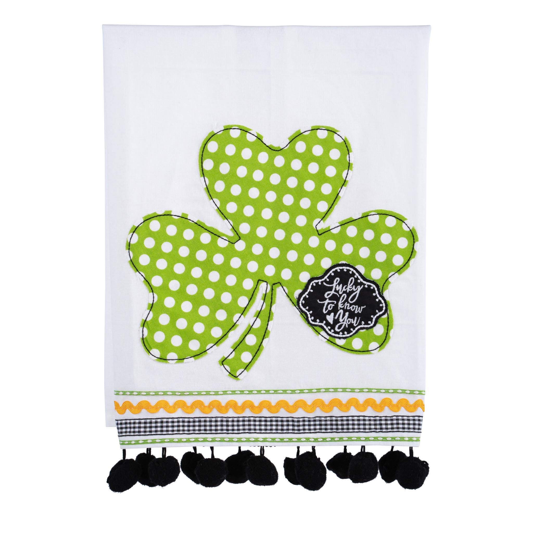Lucky to Know You Shamrock Tea Towel - St. Patrick's Day 