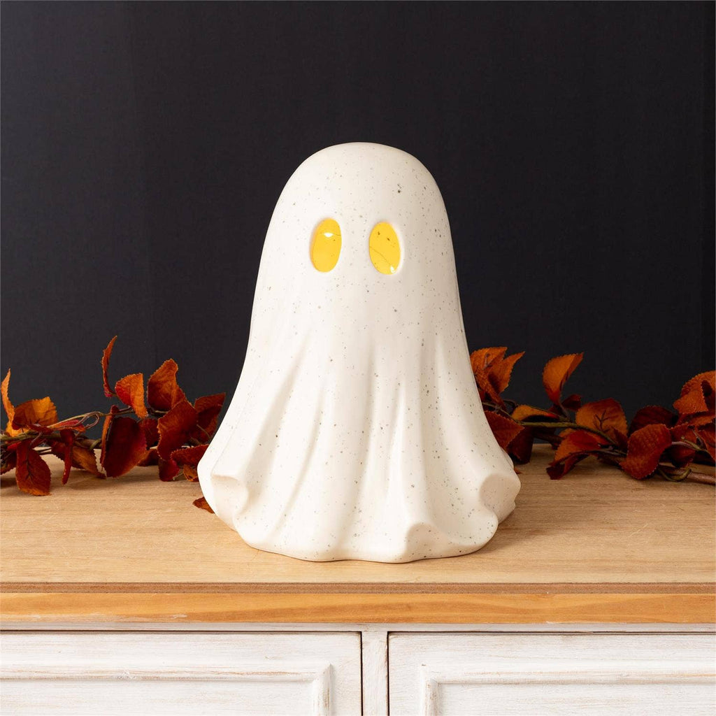 Stoneware Ghost Figurines (Set Of 02)