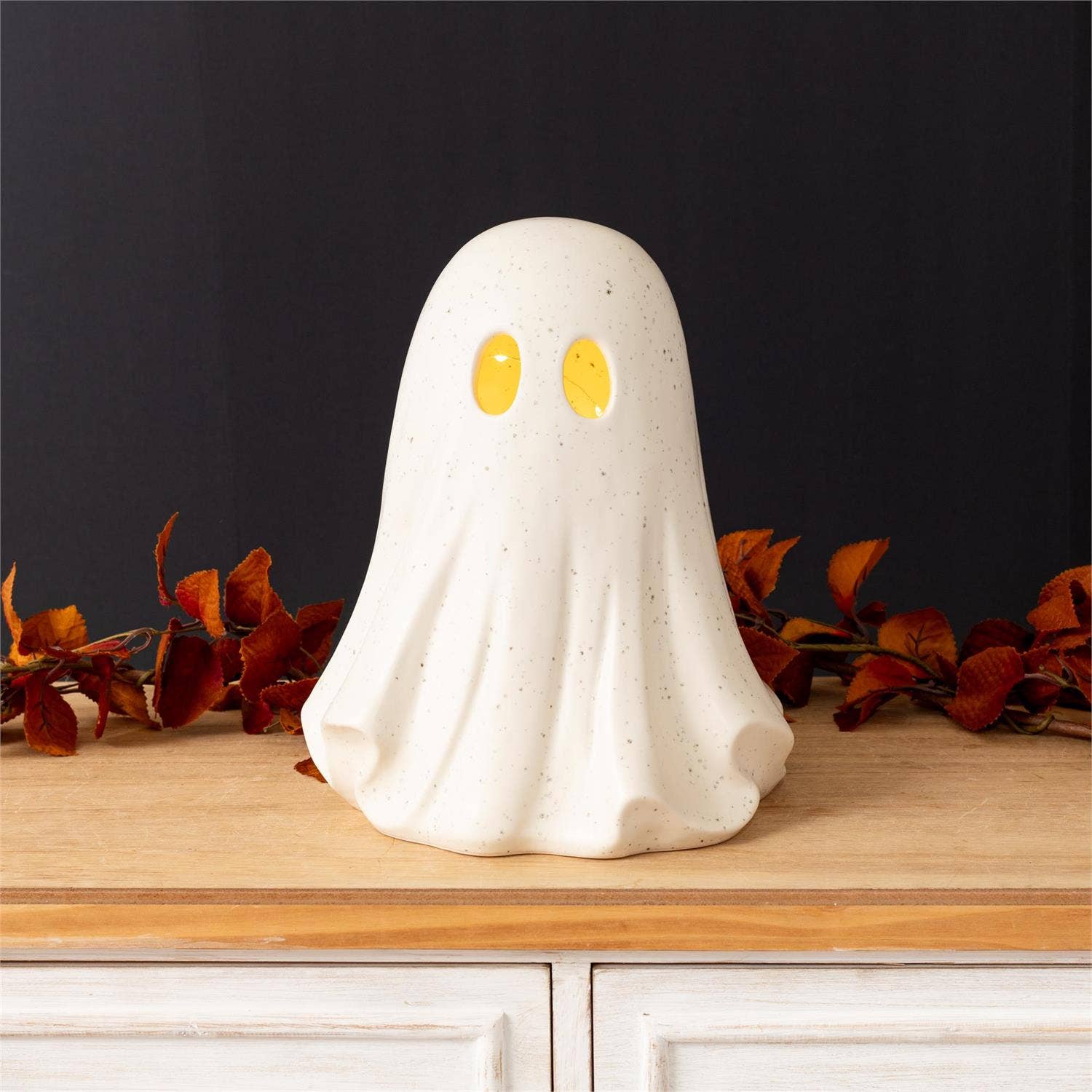 Stoneware Ghost Figurines (Set Of 02)