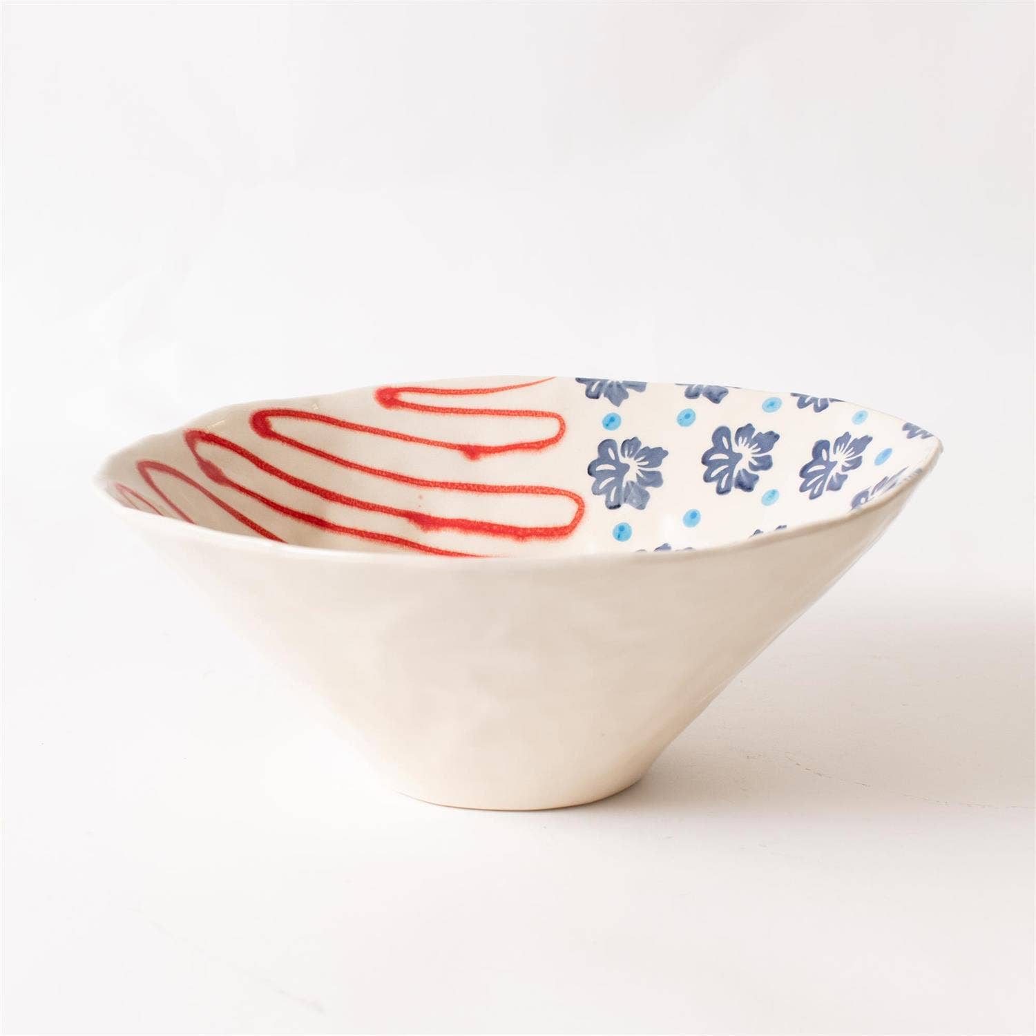 Americana Folk Art Serving Bowl