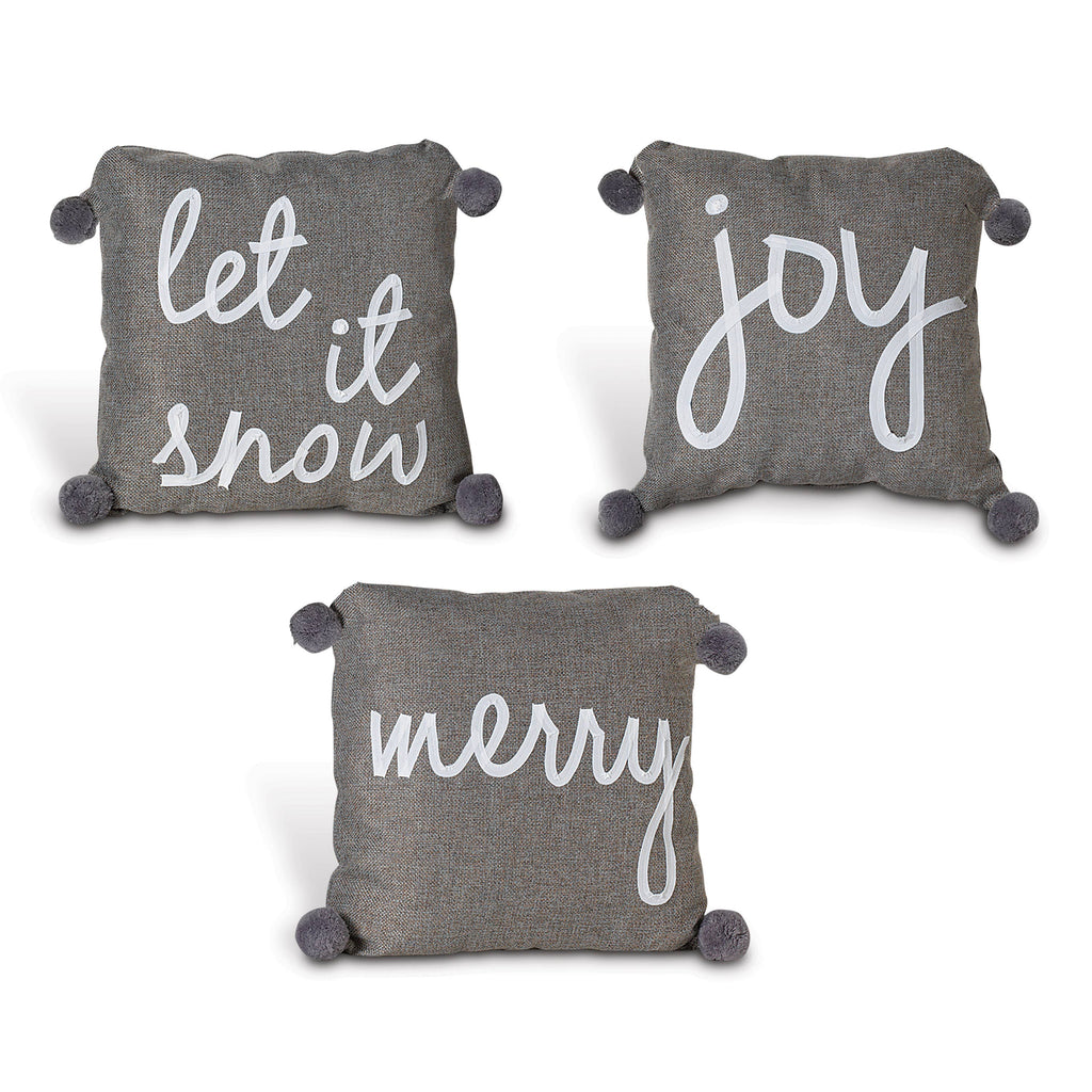 Christmas 20"L Fabric Holiday Design Pillow, 3 styles