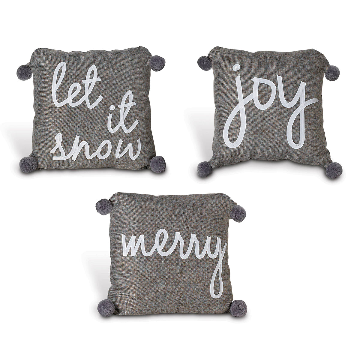 Christmas 20"L Fabric Holiday Design Pillow, 3 styles