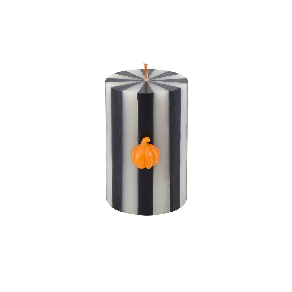 Halloween Striped Pillar Candles, set of 3