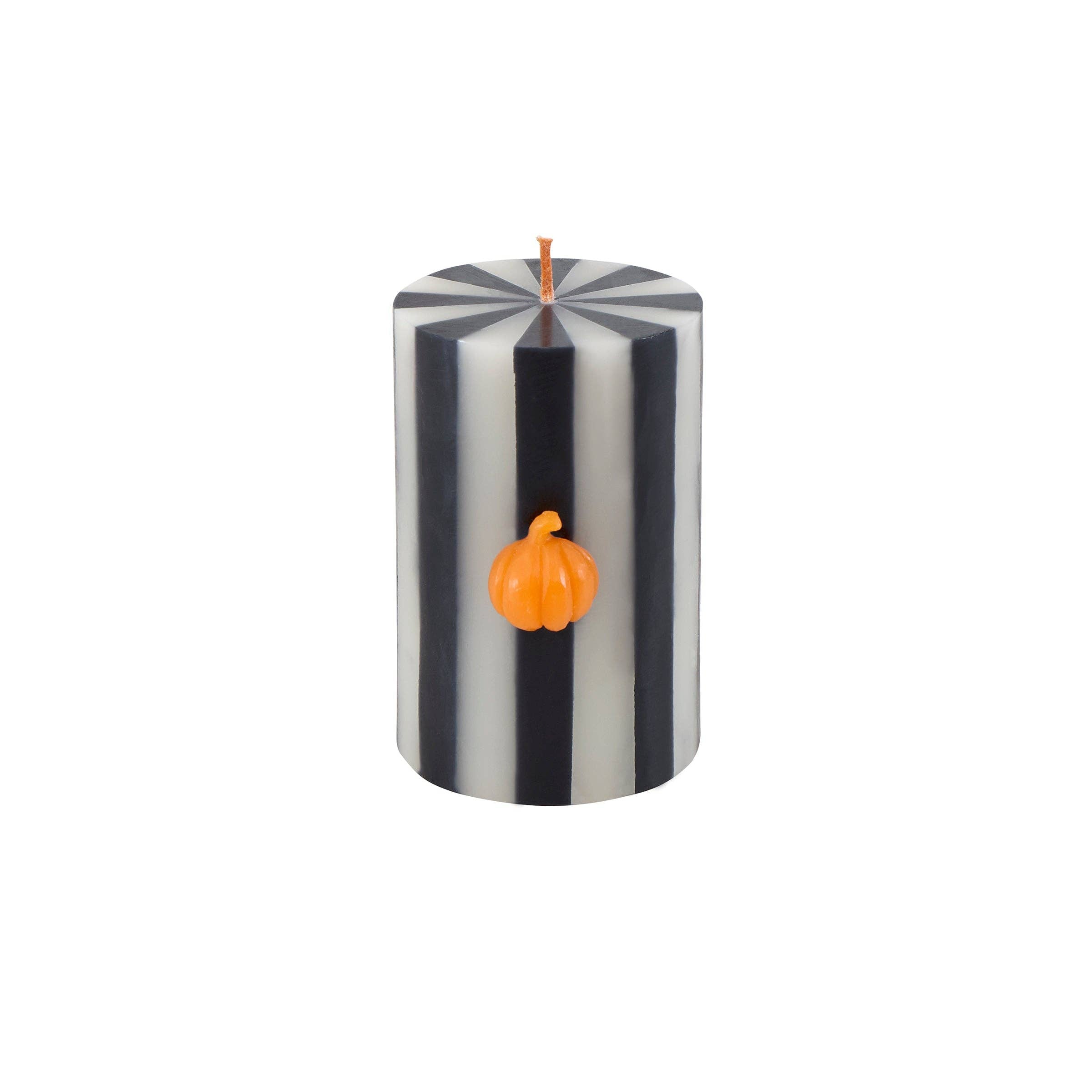 Halloween Striped Pillar Candles, set of 3