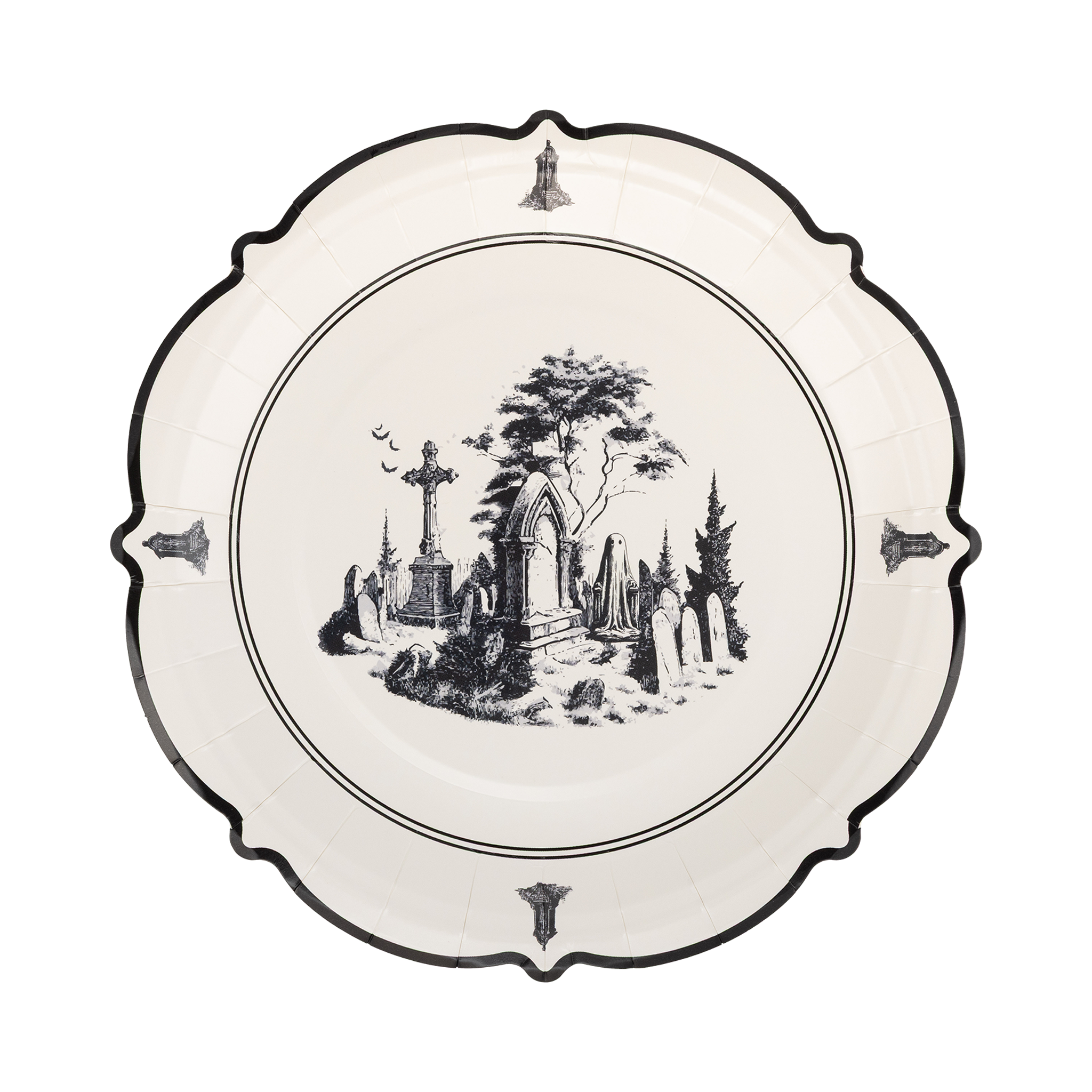 Halloween Scenes 9" Plate Set