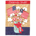 Patriotic Cotton Jar Garden Flag