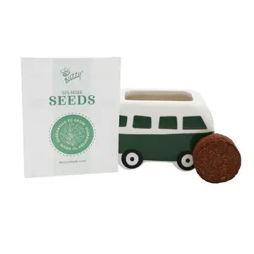 Hippie Bus Flower Grow Kit | Retro Planter Gift Kit | Decor