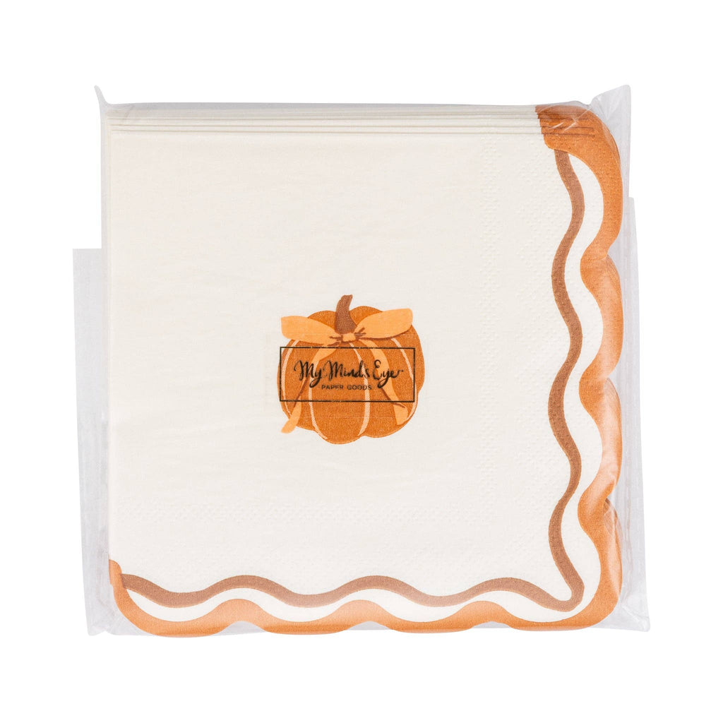 PUMPKIN BOW COCKTAIL NAPKIN (24ct)