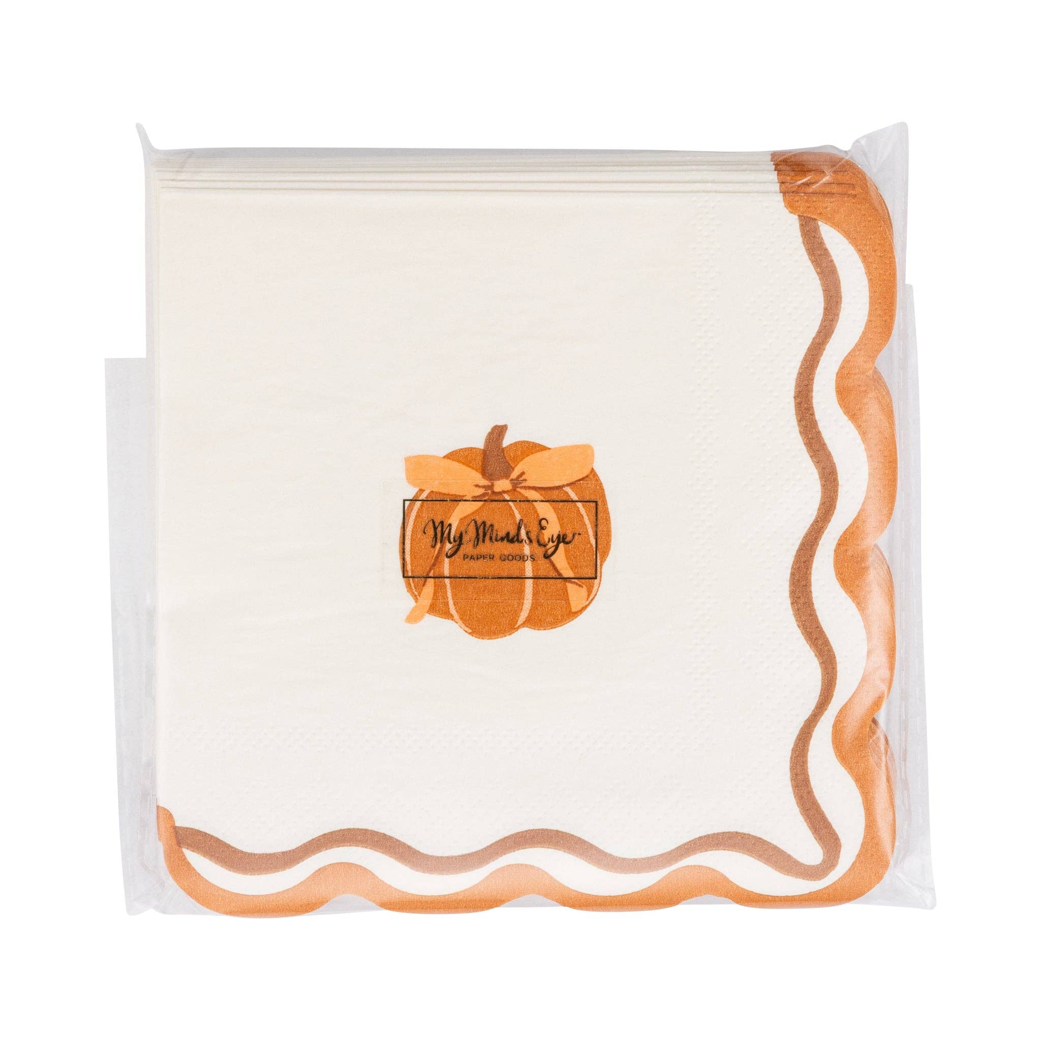 PUMPKIN BOW COCKTAIL NAPKIN (24ct)