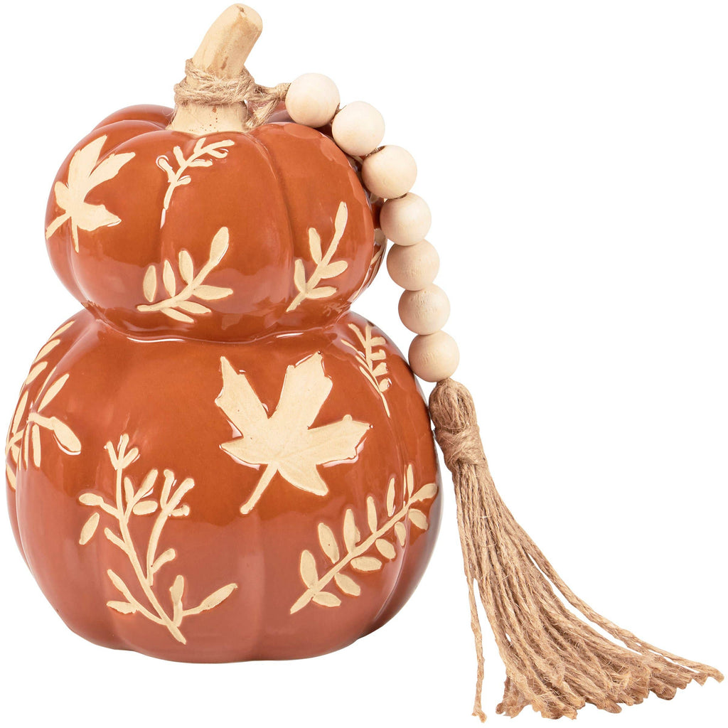 Orange Leaf Pumpkin Stack
