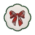 Plaid Bow Plate - 8"