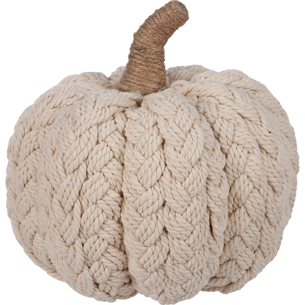 Cream Braided Pumpkin