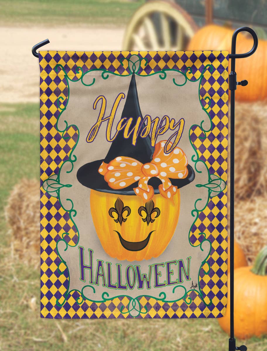 13x18 Garden Happy Halloween Flag