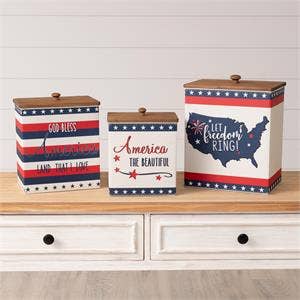 Americana Nesting Tins (Set Of 3)