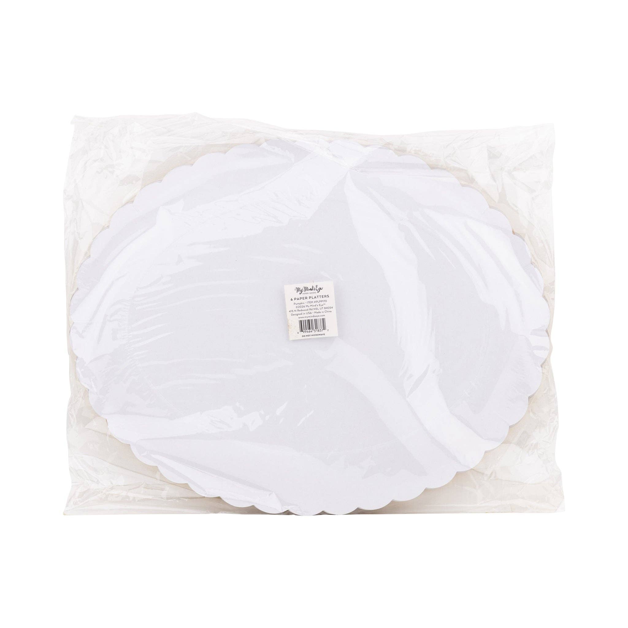 Foil Pumpkin 17" Paper Platter (6ct)
