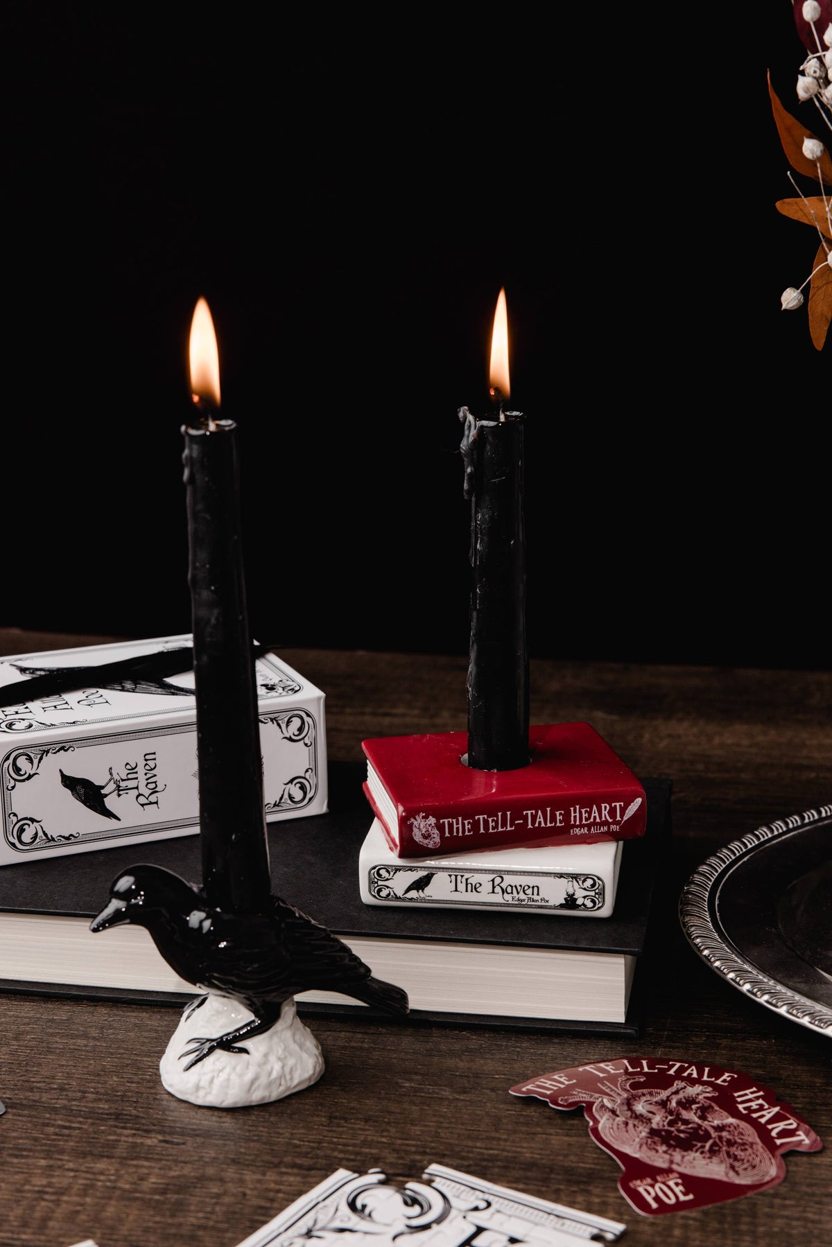 Tapered Candle Holder Set, The Raven
