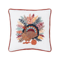 Fall/Harvest Colorful Turkey Throw Pillow