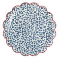 Blue Ditsy Floral Paper Plate