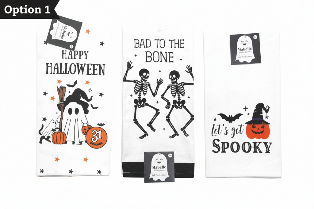 Halloween Printed Kitchen towels-set of 3