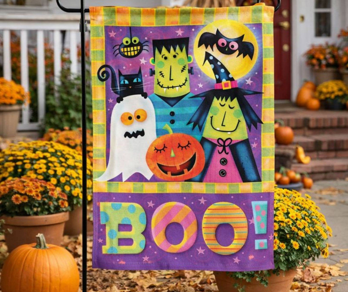 Garden Flag Halloween Boo!